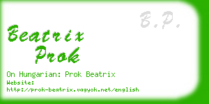 beatrix prok business card